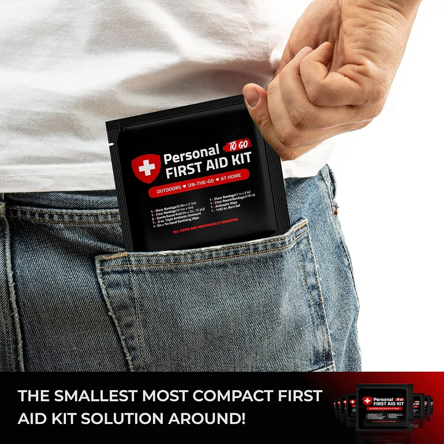 First Aid Emergency Medical Kit Mini and Travel Size - 10 Pack | Great for Kids, Schools, Business, Hiking, Camping | Wound Care Products (Space)