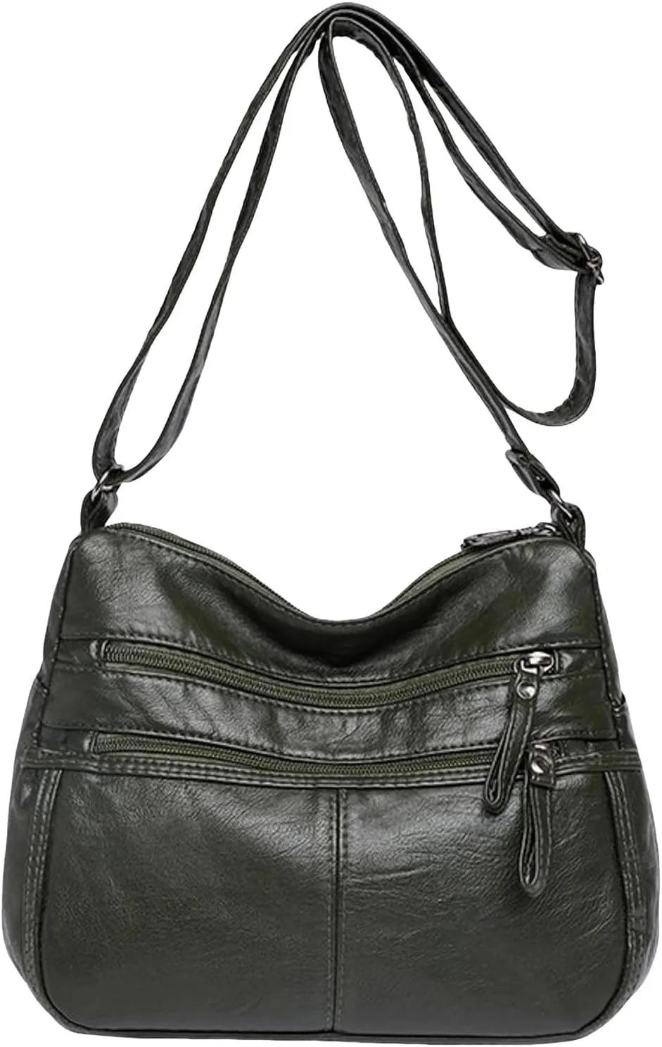 Foldie Crossbody Bags for Women Cute Hobo Tote Handbags Mini Clutch Purses with Zipper Closure Luxury Travel Bag(Green)
