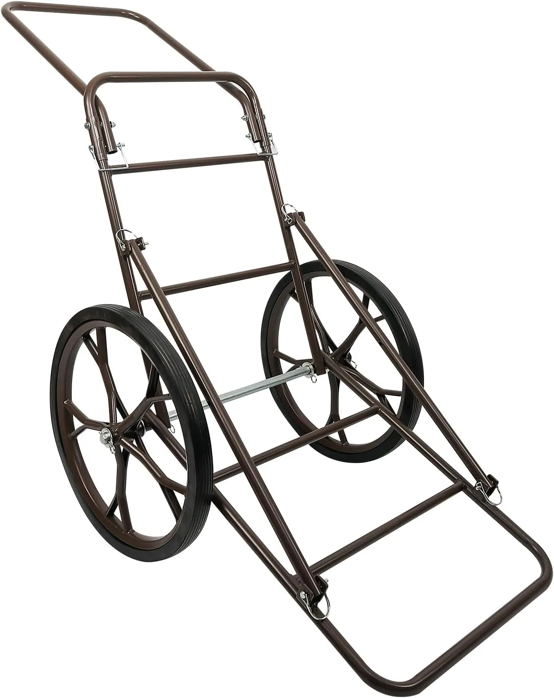 Folding Deer Cart, 500lbs. Capacity Game Hauler Utility, Gear Dolly with 18'' Wheels for Hunting Multi-Use, Hauler Utility Gear Dolly Cart Hunting Accessories