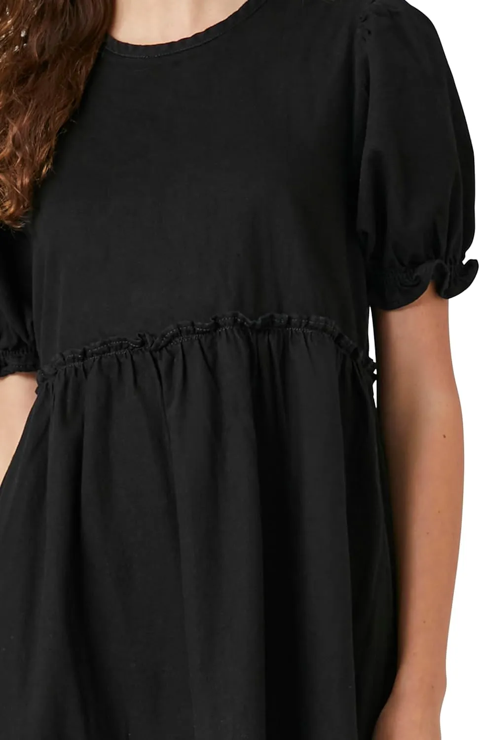 Forever 21 Women's Denim Ruffle Tiered Maxi Dress