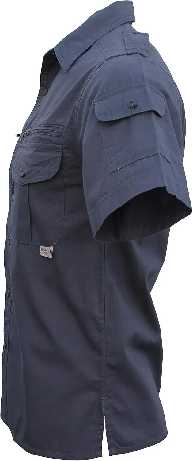 Foxfire Thunder River Gear Short Sleeve Cotton Travel Safari Passport Shirt
