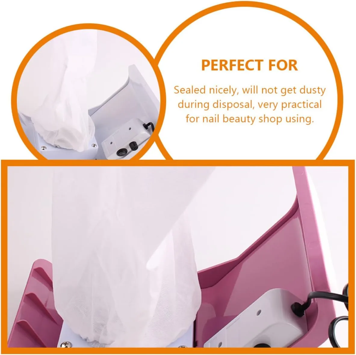FRCOLOR 4sets 3pcs Nail Dust Collector Bags for Manicure Supplies Efficient Nail Art Vacuum Dust Bags Non Woven Design 3pcs*4