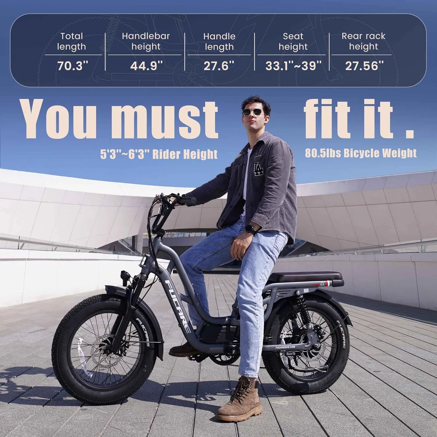 Fucare Libra 1200W Electric Bike for Adults 32MPH 48V 20Ah LG Battery EBike 80 Miles Range, Full Suspension 20"×4.0" Fat Tire Adult Electric Bicycles, 400 lb Capacity, Hydraulic Brakes, UL Certified