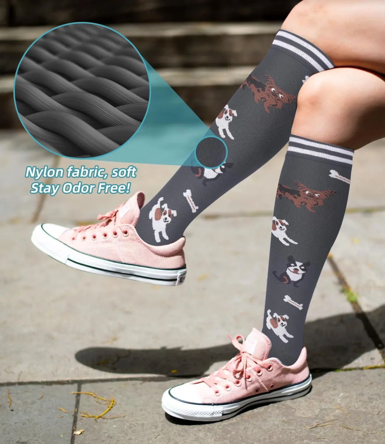 FuelMeFoot Compression Socks For Women Men - Graduated Support Knee High Socks For Nurses, Travel, Athletic
