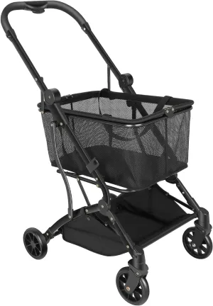 Functional Collapsible carts Shopping Cart Collapsible Utility Trolley Cart Features up 60 lbs Total Weight Capacity, Stylish Detachable Carry Bag, Swivel Tires for Easy Steering,