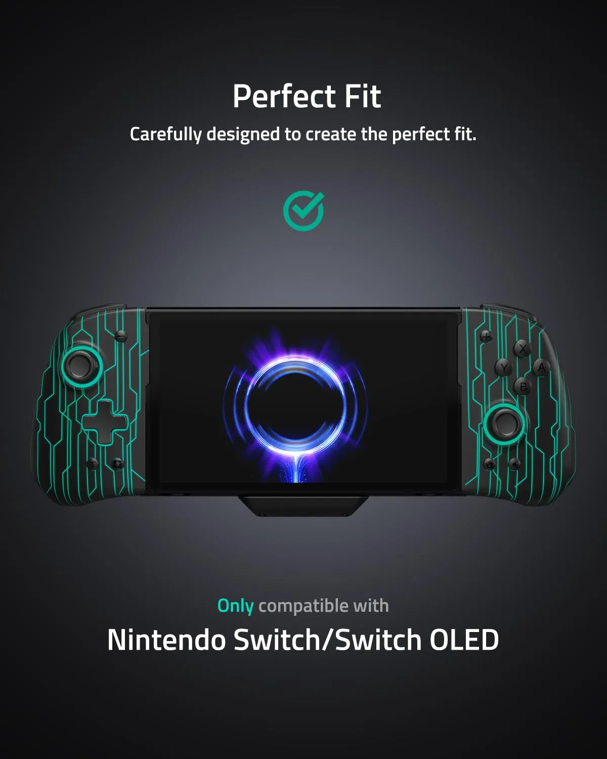 FUNLAB Switch Pro Controller Customizable for Nintendo Switch Joycon, Ergonomic Switch handheld Controller, Luminpad Switch Controles One-Piece Controllers Replacement- 7 LED Colors/Turbo/Mapping