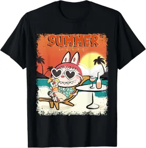 Funny Summer Vibes Labubu Funny Summer Vacation T-Shirt