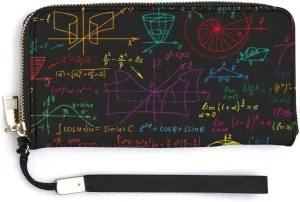 FunnyStar Math Science Women's Travel Wallet Zip Around Wristlet Purse Clutch Phone Handbag