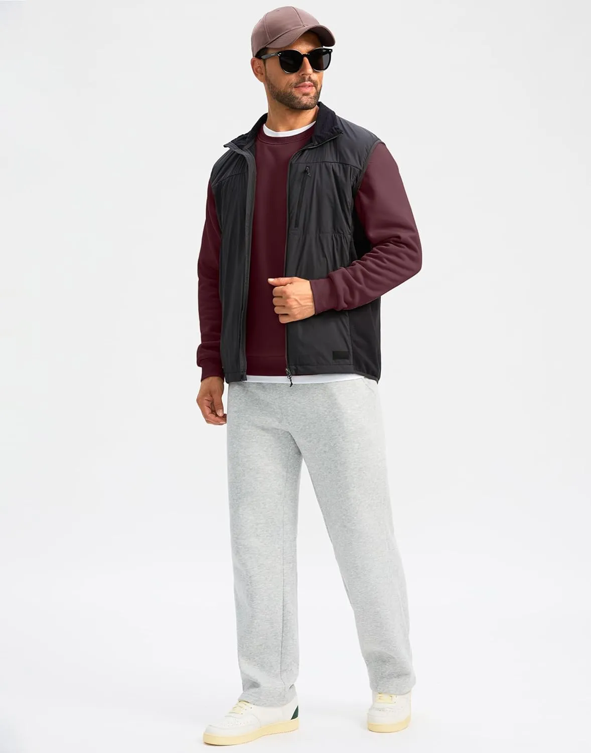 G Gradual Sherpa Lined Sweatshirts for Men Fleece Crewneck Sweatshirt Pullover Warm Shirts for Winter