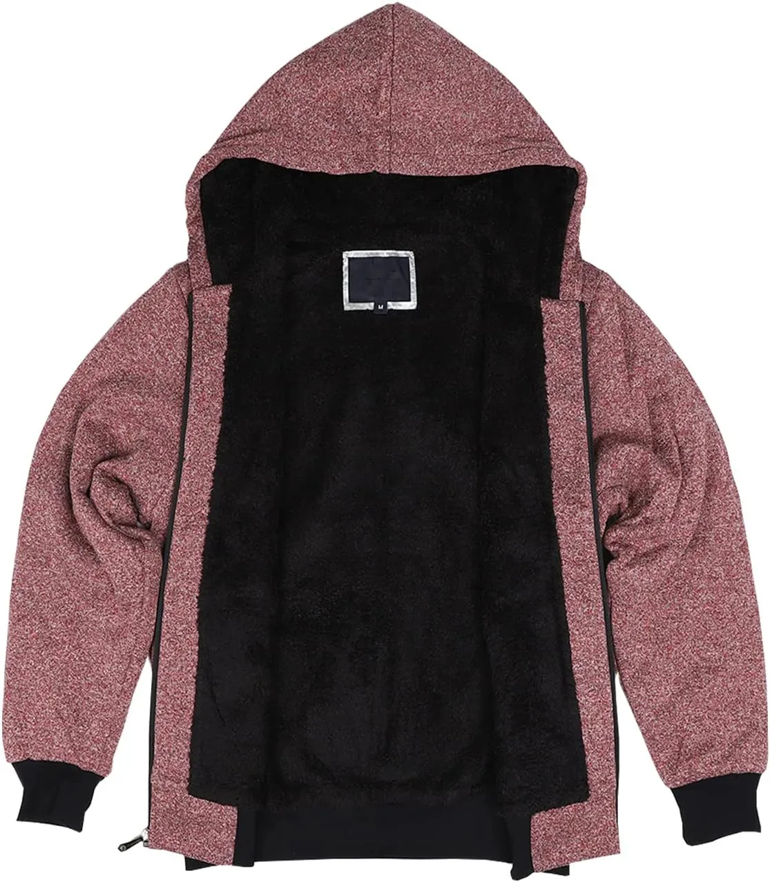 Gary Com Heavyweight Sherpa Hoodies for Men, Thick Fleece Lined Full Zip Up Winter Warm Sweatshirts Work Jackets
