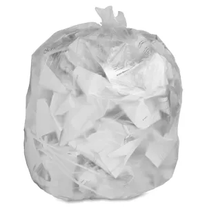Genuine Joe Economy High-Density Can Liners, 16 gal Capacity, 24" Width x 32" Length x 0.24 mil (6 Micron) Thickness, Translucent, 1000 Count