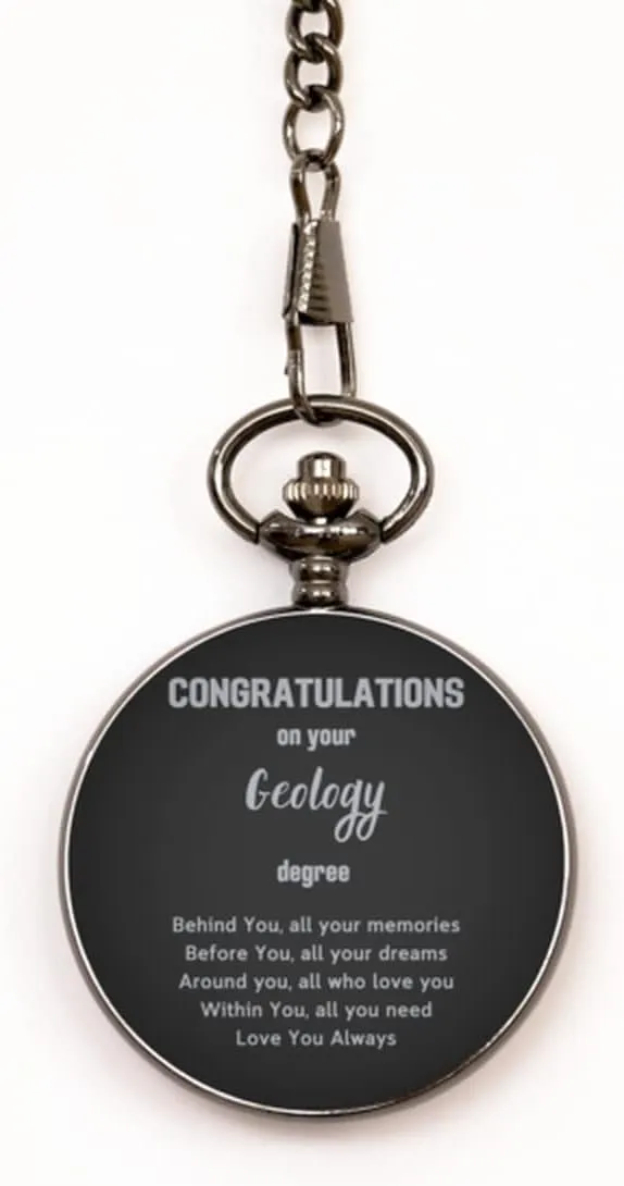 Geology Graduated Pocket Watch Graduation Gift - Congratulations on Geology Degree Graduated,Graduation Gift Birthday