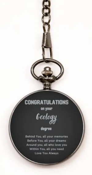 Geology Graduated Pocket Watch Graduation Gift - Congratulations on Geology Degree Graduated,Graduation Gift Birthday