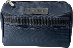 GIORGIO ARMANI MEN Pouch Toiletry Zip Travel Pouch Fragrance Bag Navy Blue (8L X 5H X 3W) - MEN 0717