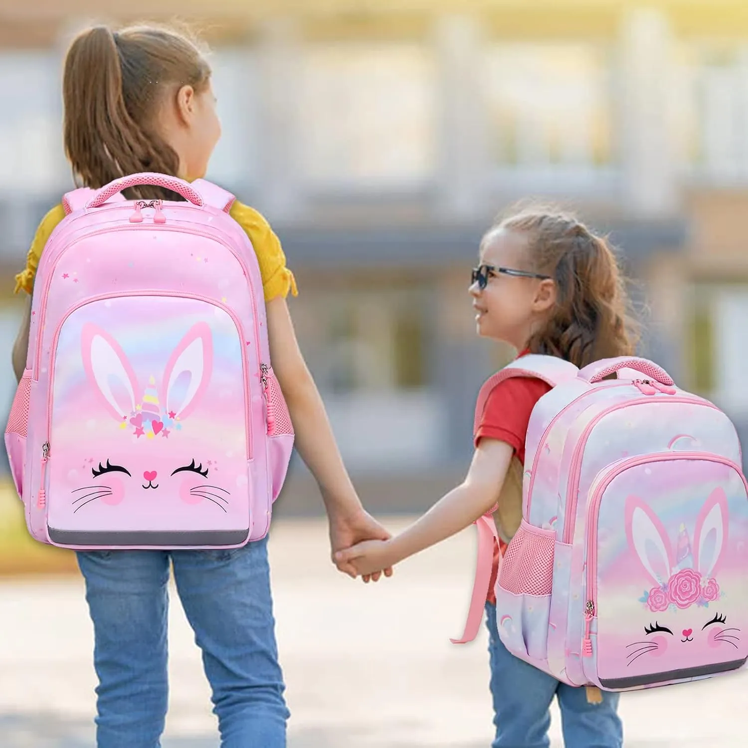 Girls Backpack for Elementary Unicorn Backpack Kids Backpack School Bookbag for Girls 3 in 1 Set Back to School