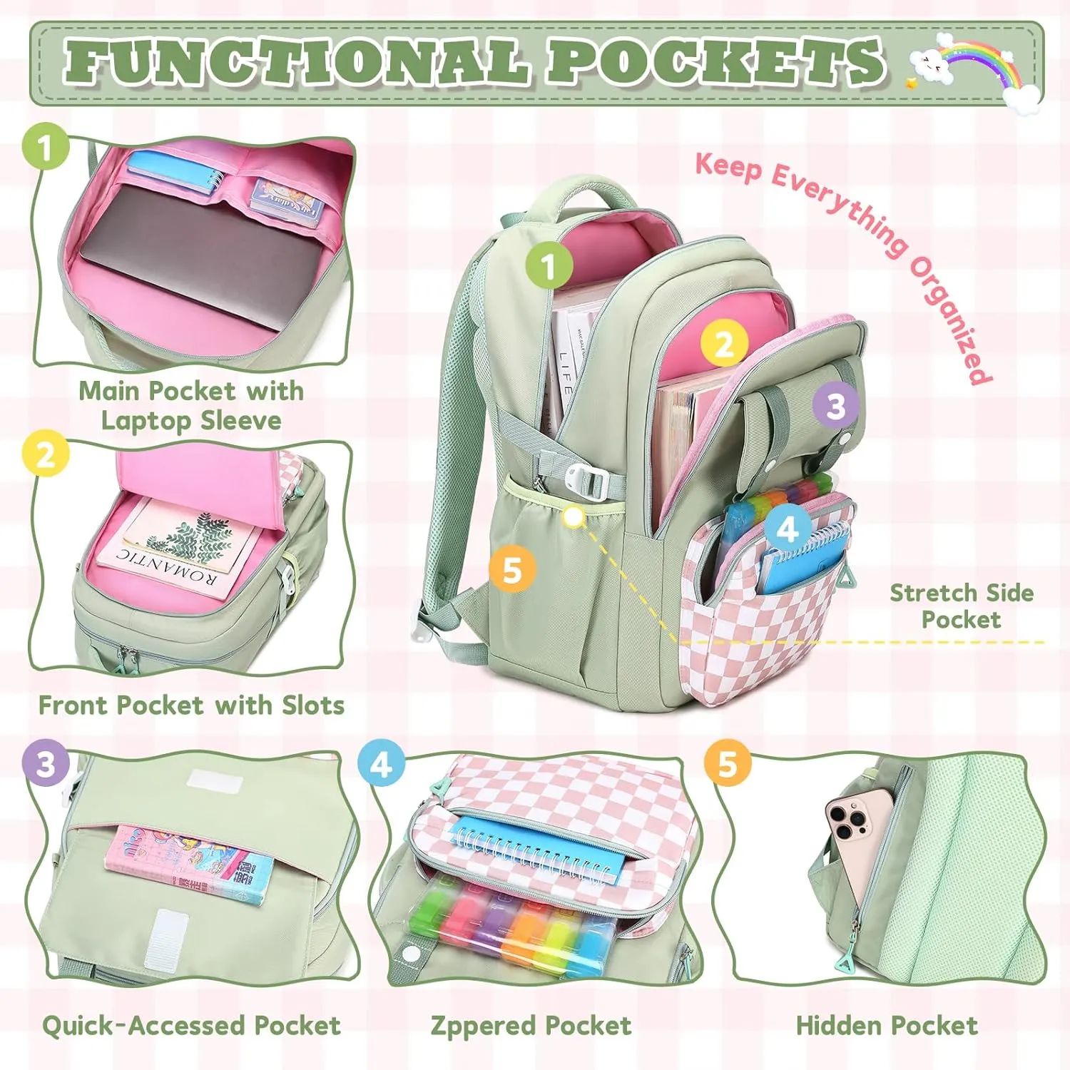 Girls Backpack, Kids School Backpack