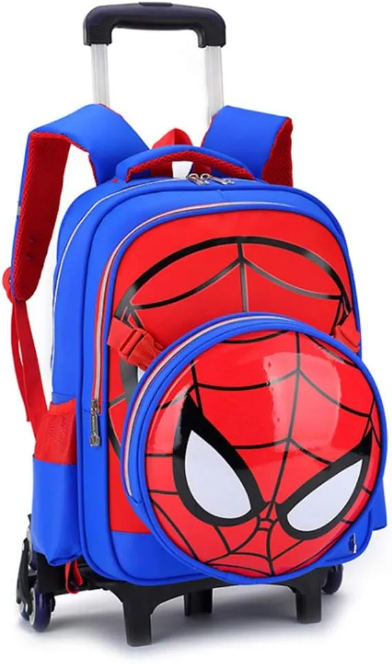 GLOOMALL Cartoon Six Wheels Trolley Case School Bags Boy Oxford Cloth Vacation Backpack