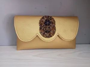 Gold leather African purses, bags,African bag, women purses , gift for her, christmas gift for loved ones,clutch bags, mother's day gifts