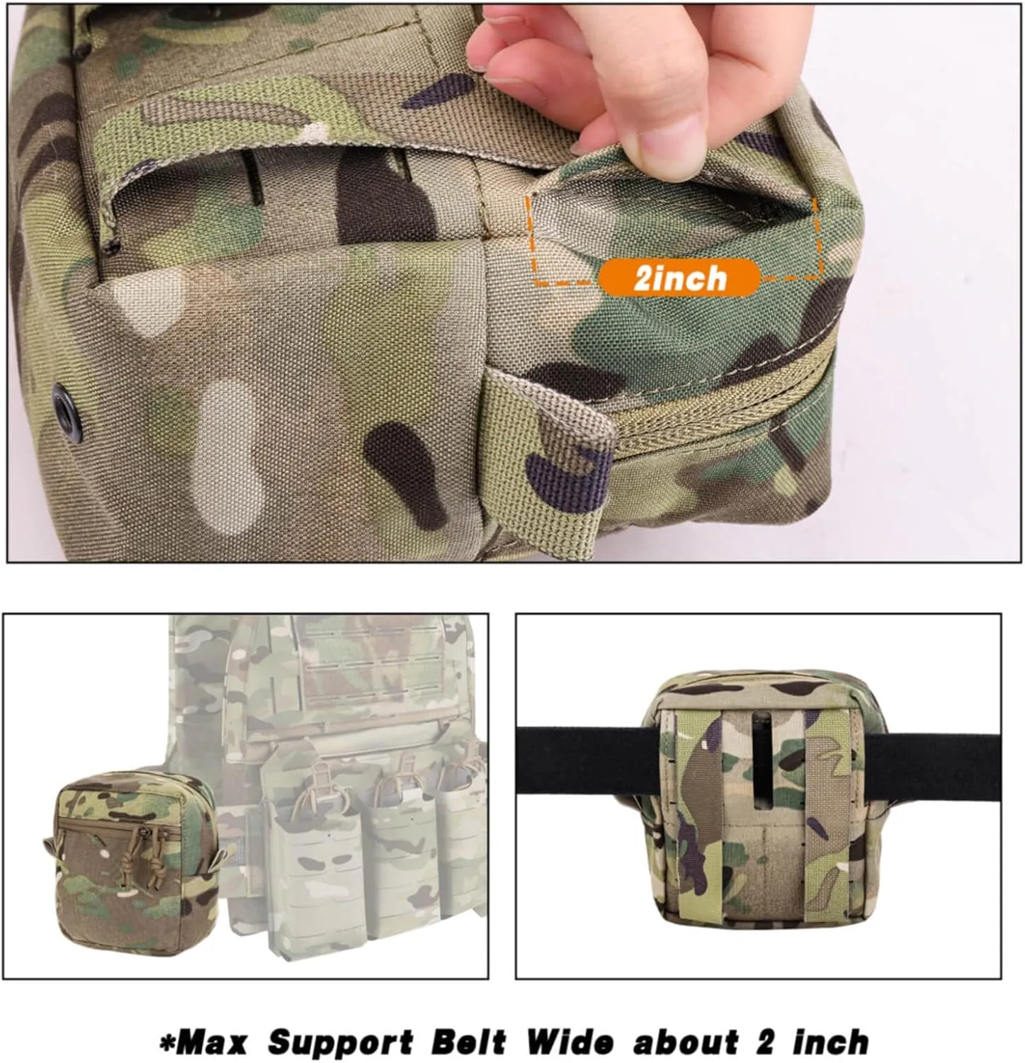 Gp Pouch, General Purpose Admin Pouches Small Utility EDC Pouch Bag for Tactical Belt and Molle Vest as Expanded Storage Bag