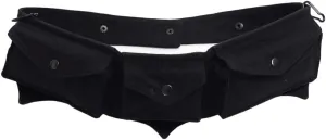 GRACEART Burning man Cotton Canvas Waistbag Steampunk Travel Utility Belt Black