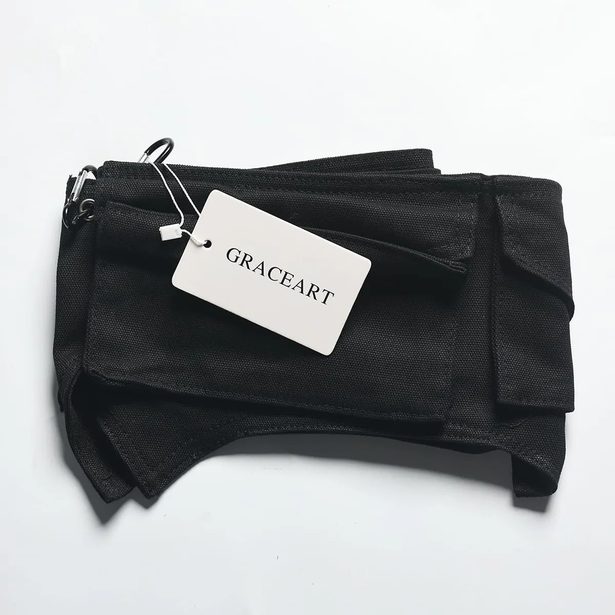 GRACEART Burning man Cotton Canvas Waistbag Steampunk Travel Utility Belt Black