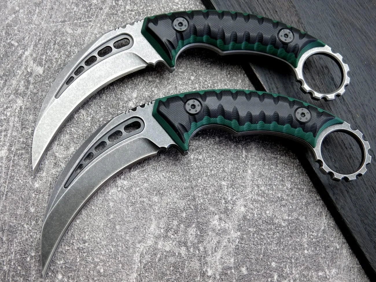 Gtk112 Claw knife,Fixed Blade Knife,D2 Steel Blade  G10 Handle Outdoor Camping Hunting Survival Knives,EDC Tool Knifes with Kydex Sheath(Black)