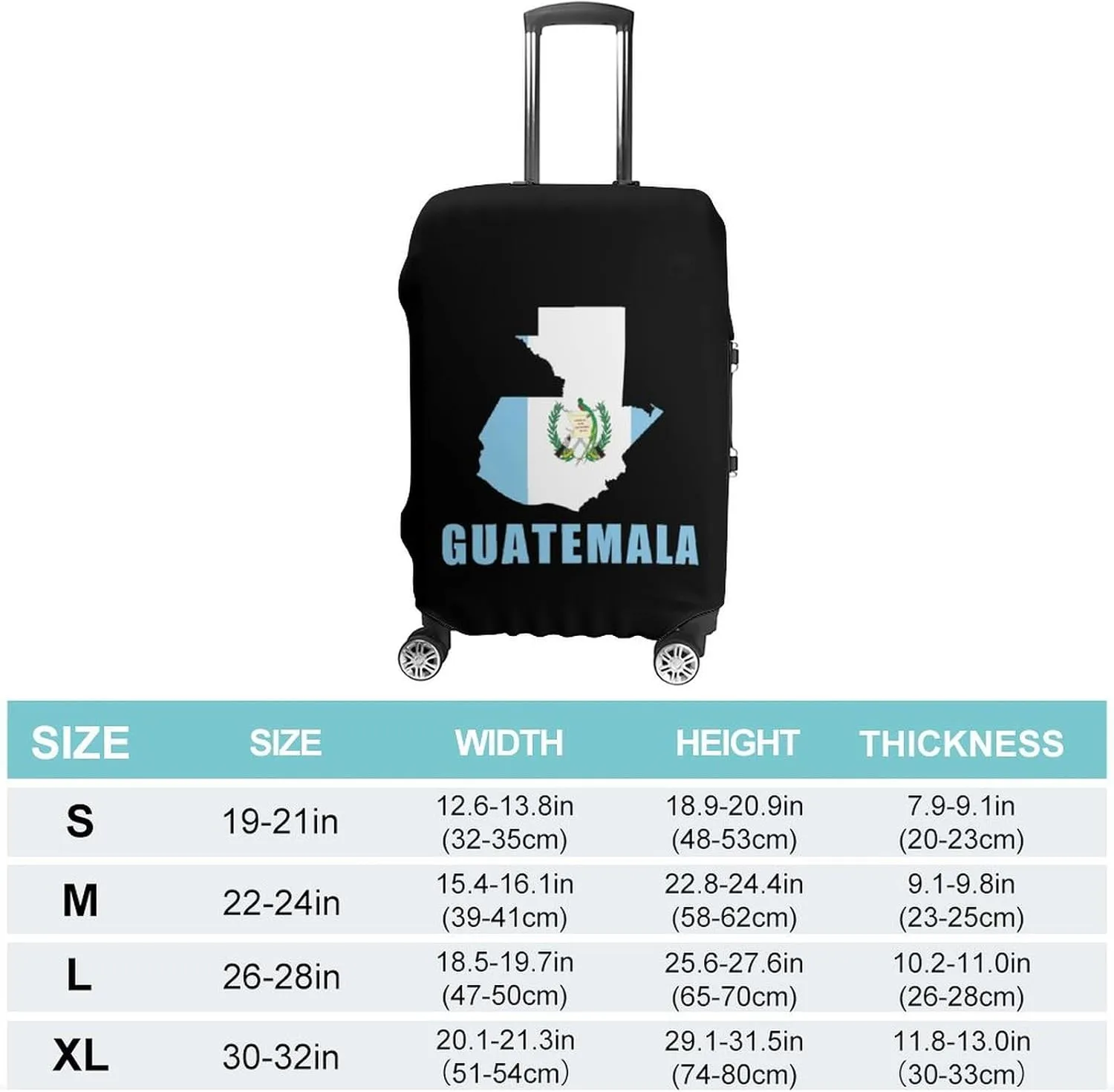 Guatemala Flag Guatemalan Map Luggage Cover for Suitcase Luggage Protector Travel Bag Covers for Luggages