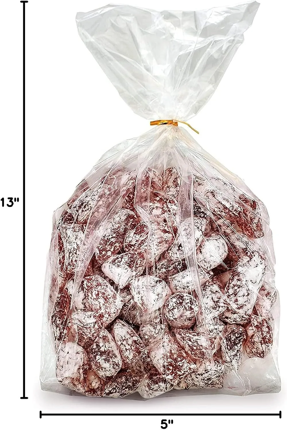 Gusseted Plastic Poly Bag - 5x3.5x13 (1000 Bags) 1Mil | Heat Sealable | Durable Open Top Clear Plastic Bags for Party Favor, Cookie, Candy, Small Gift Wrapping, Dessert