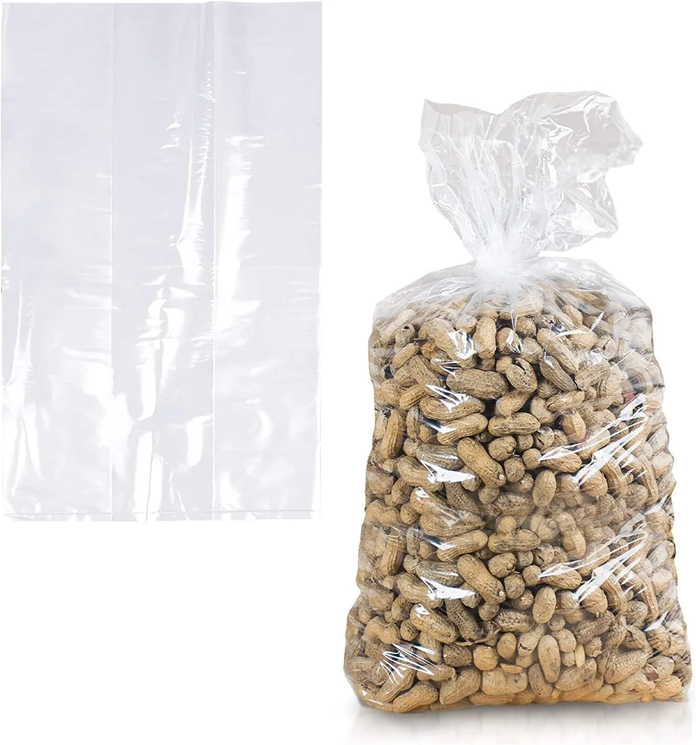 Gusseted Plastic Poly Bag - 5x3.5x13 (1000 Bags) 1Mil | Heat Sealable | Durable Open Top Clear Plastic Bags for Party Favor, Cookie, Candy, Small Gift Wrapping, Dessert