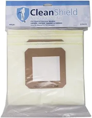 H-P Central Vacuum Cleanshield Replaceable Filter Bag