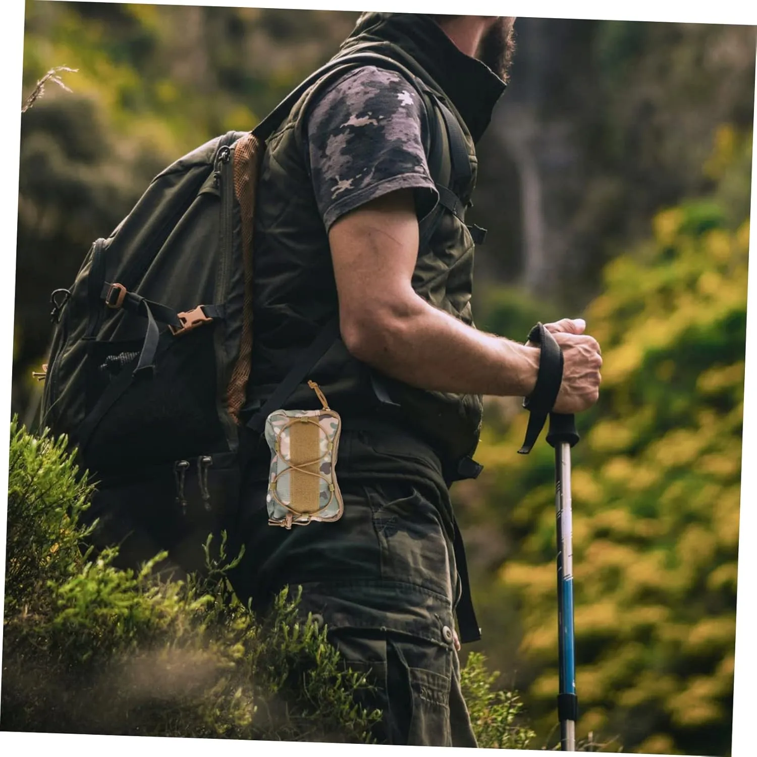 HANABASS Portable Organizer Bag Mini Headphone Belt Bag Waist Pack for Camping Climbing and Travel