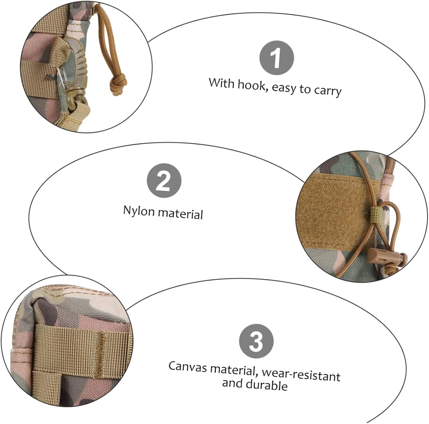 HANABASS Portable Organizer Bag Mini Headphone Belt Bag Waist Pack for Camping Climbing and Travel