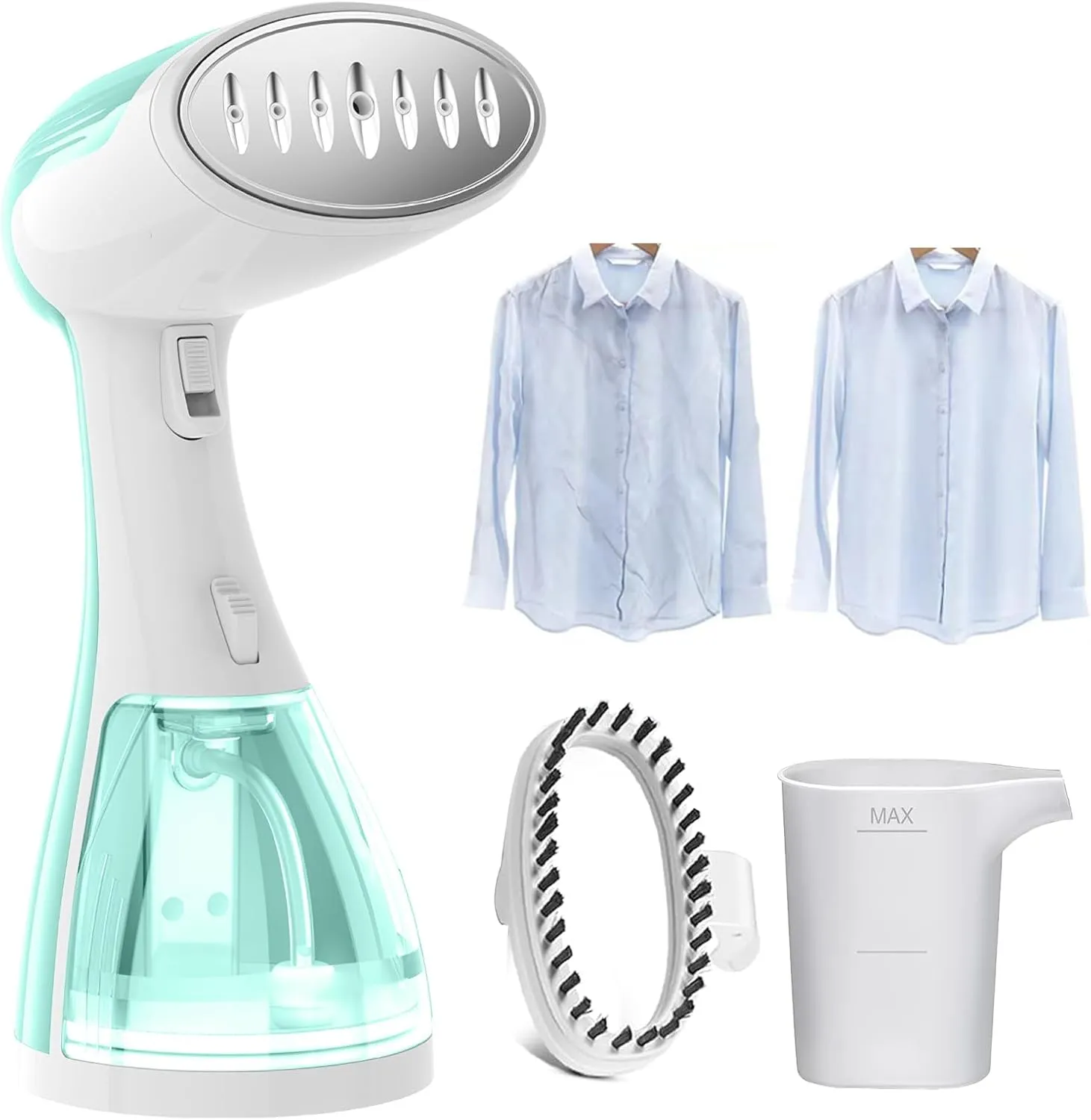 Handheld Portable Garment Steamer for Clothes - 1500W Clothes Steamer Remove Wrinkles for All Fabrics, 15S Fast Heat-Up, Make Clothes Soft & Smooth