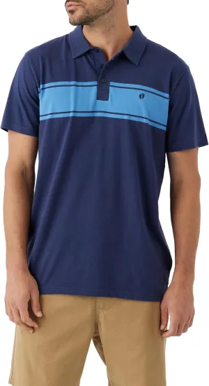 Hang Ten Mens All-Over Striped Knit T-Shirt - Casual Shirts for Men - Vintage Inspired Short Sleeve Knit Tee