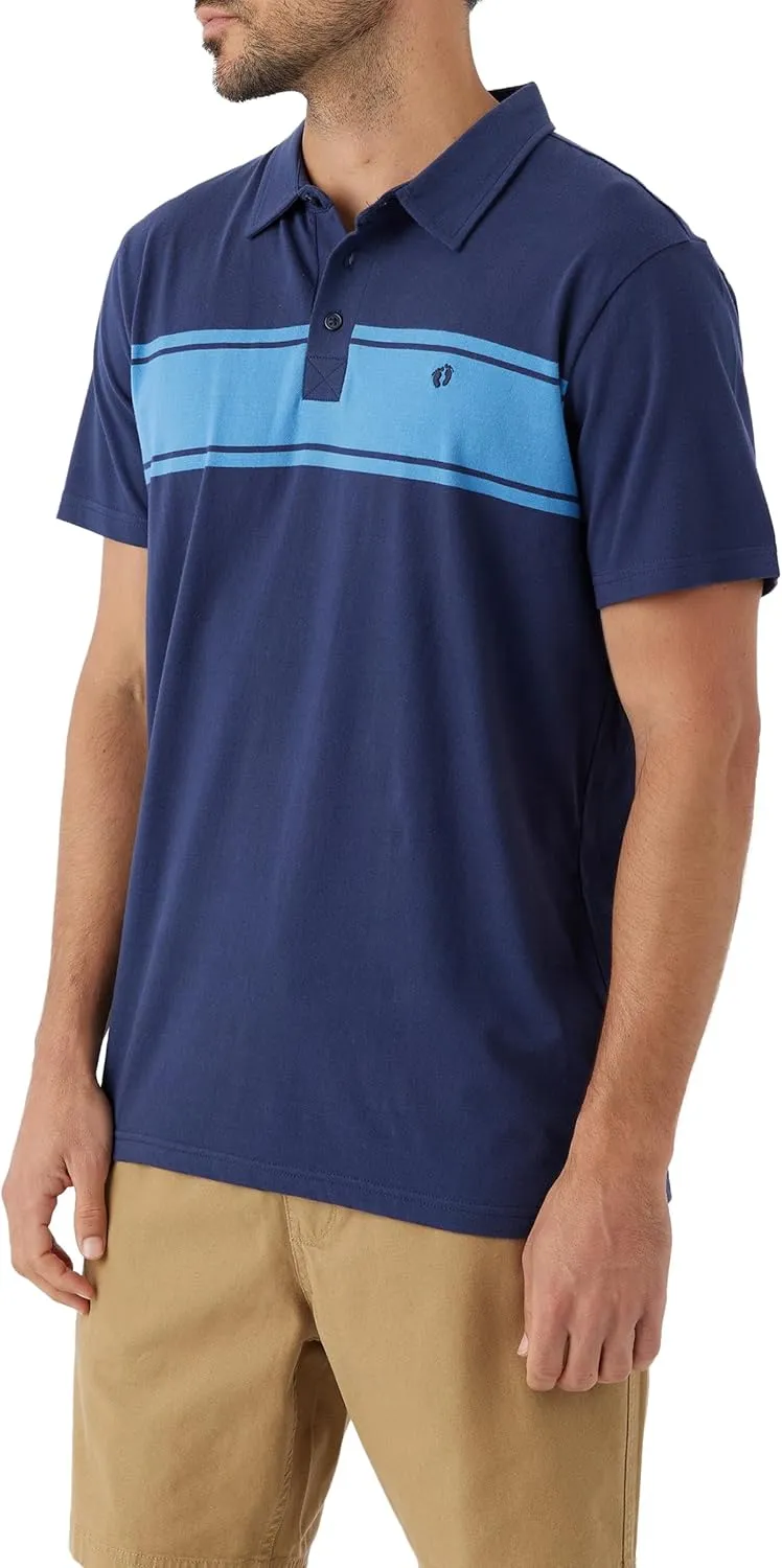 Hang Ten Mens All-Over Striped Knit T-Shirt - Casual Shirts for Men - Vintage Inspired Short Sleeve Knit Tee