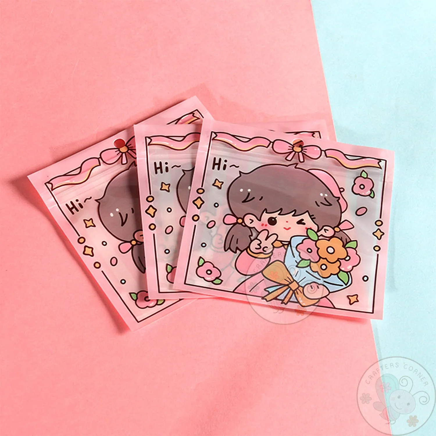 Happy Girl - Zip Lock Storage Bags
