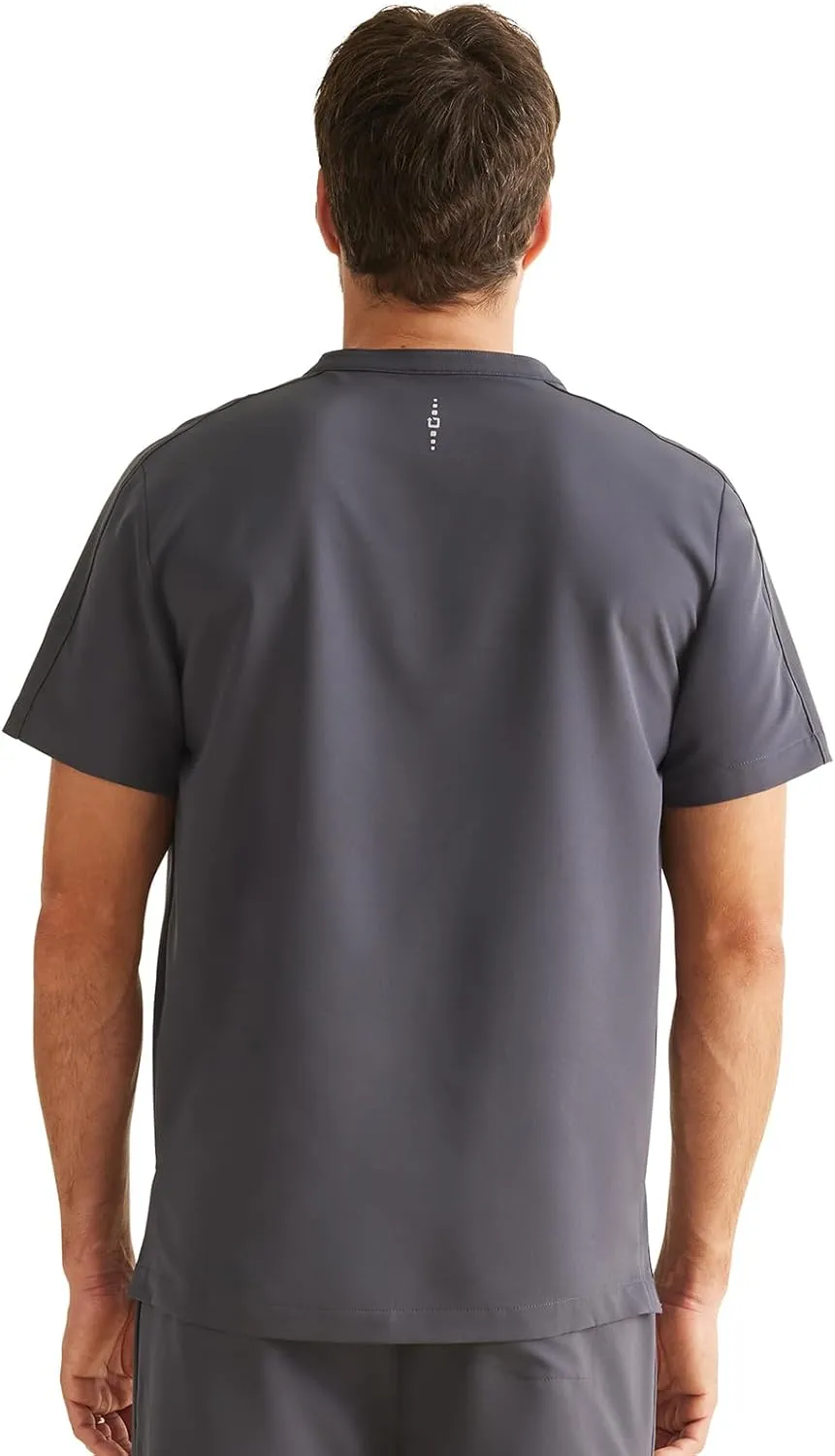 Healing Hands Men's Medical Scrub Top Shane with 1 Pocket, Snap-Closure Placket, Moisture Wicking, 360° Stretch - HH701