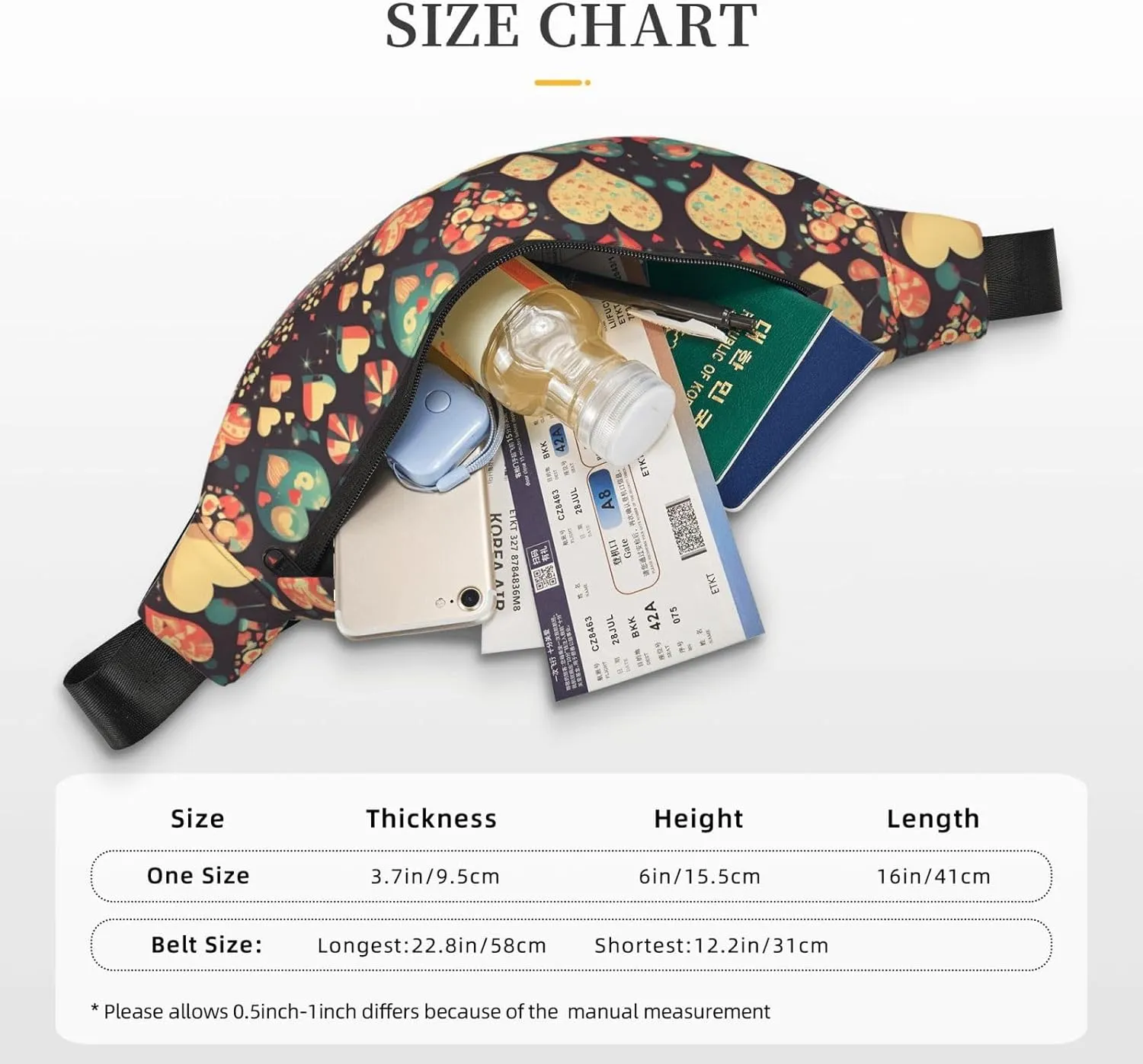 Heart Crush Flower Fashion Crossbody Appearance High capacity outdoor with Adjustable Comfortable Work Leisure Versatile