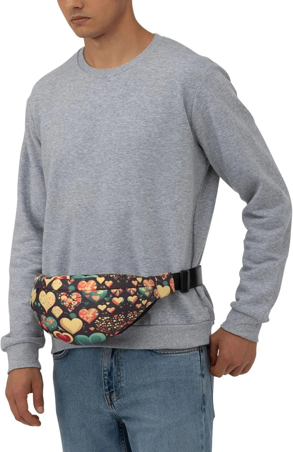 Heart Crush Flower Fashion Crossbody Appearance High capacity outdoor with Adjustable Comfortable Work Leisure Versatile