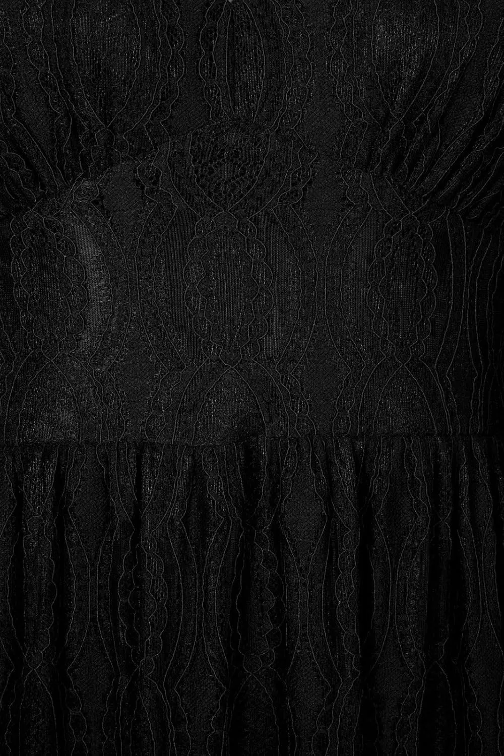 Hell Bunny Rhea Black Lace Maxi Dress