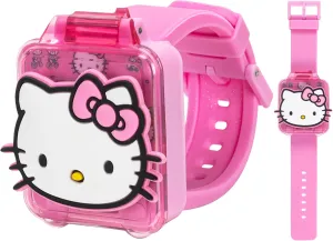 Hello Kitty Kids Educational Watch with Interactive Learning Games, 10 Digital Faces, Alarm, Stopwatch, Timer & Time Teacher, Fun Touchscreen Smart Watch for Girls Ages 6  Fits Wrists 5.5"-8"
