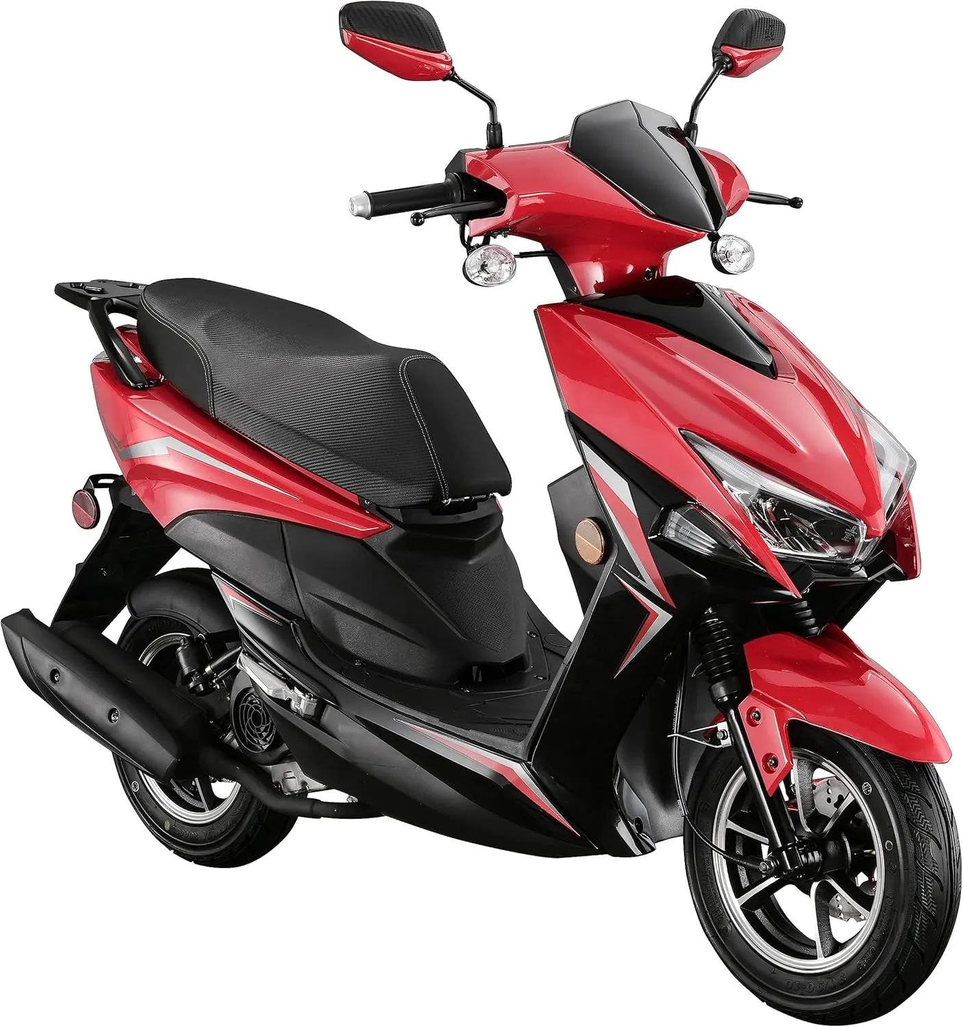 HHH Scooter X18 150cc Moped Street Gas 150cc Scooter Moped 150 for Adults and Youth Upgraded 10 inch Aluminum Wheels (Red Color)