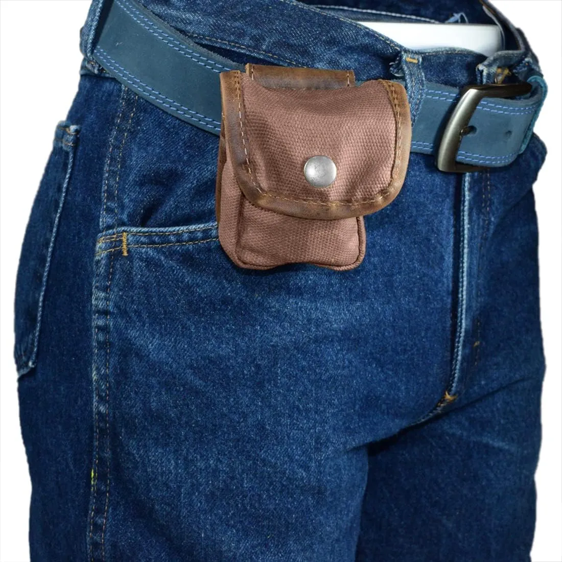 Hide & Drink, Squared Pouch with Belt Loop, Multi-Purpose Hip Bag, Utility Pouch for Hiking, Fishing, Camping and Outdoor Accessories, Waxed Canvas, Handmade