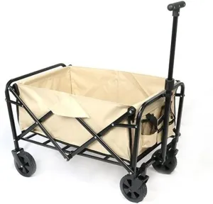 High-Capacity Trailer Camping Storage Car Portable Folding Wagon Utility Outdoor Camping Garden Cart (A 73 * 46 * 87CM)