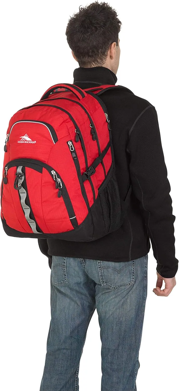 High Sierra Access 2.0 Laptop Backpack, Crimson/Black, One Size
