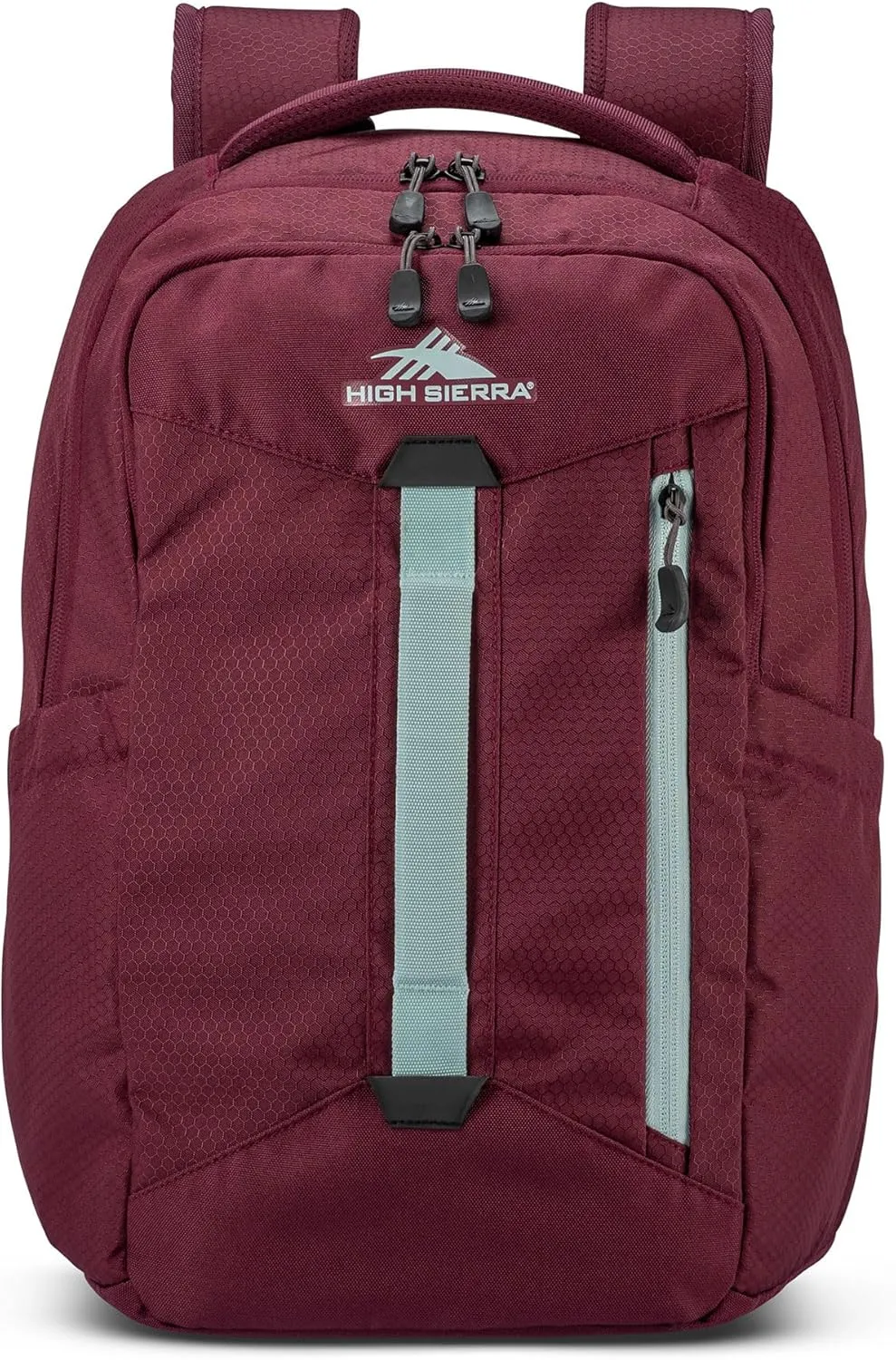 High Sierra Large Backpack Reflective Accent Comfortable Mesh Back School Bag with Tablet Device Sleeve and Adjustable Straps, Maroon
