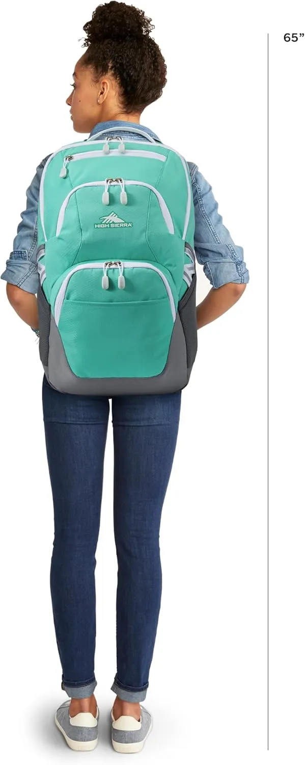 High Sierra Swoop Backpack with Laptop Pocket   Tablet Sleeve, Fits most 17” Laptops, 30L, Aquamarine
