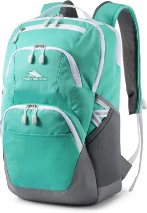 High Sierra Swoop Backpack with Laptop Pocket   Tablet Sleeve, Fits most 17” Laptops, 30L, Aquamarine