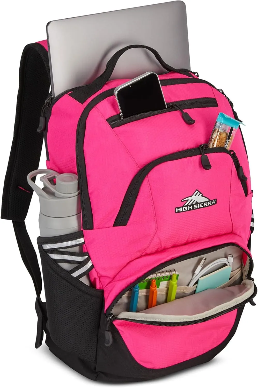 High Sierra Swoop Backpack with Laptop Pocket   Tablet Sleeve, Fits most 17” Laptops, 30L, Flamingo