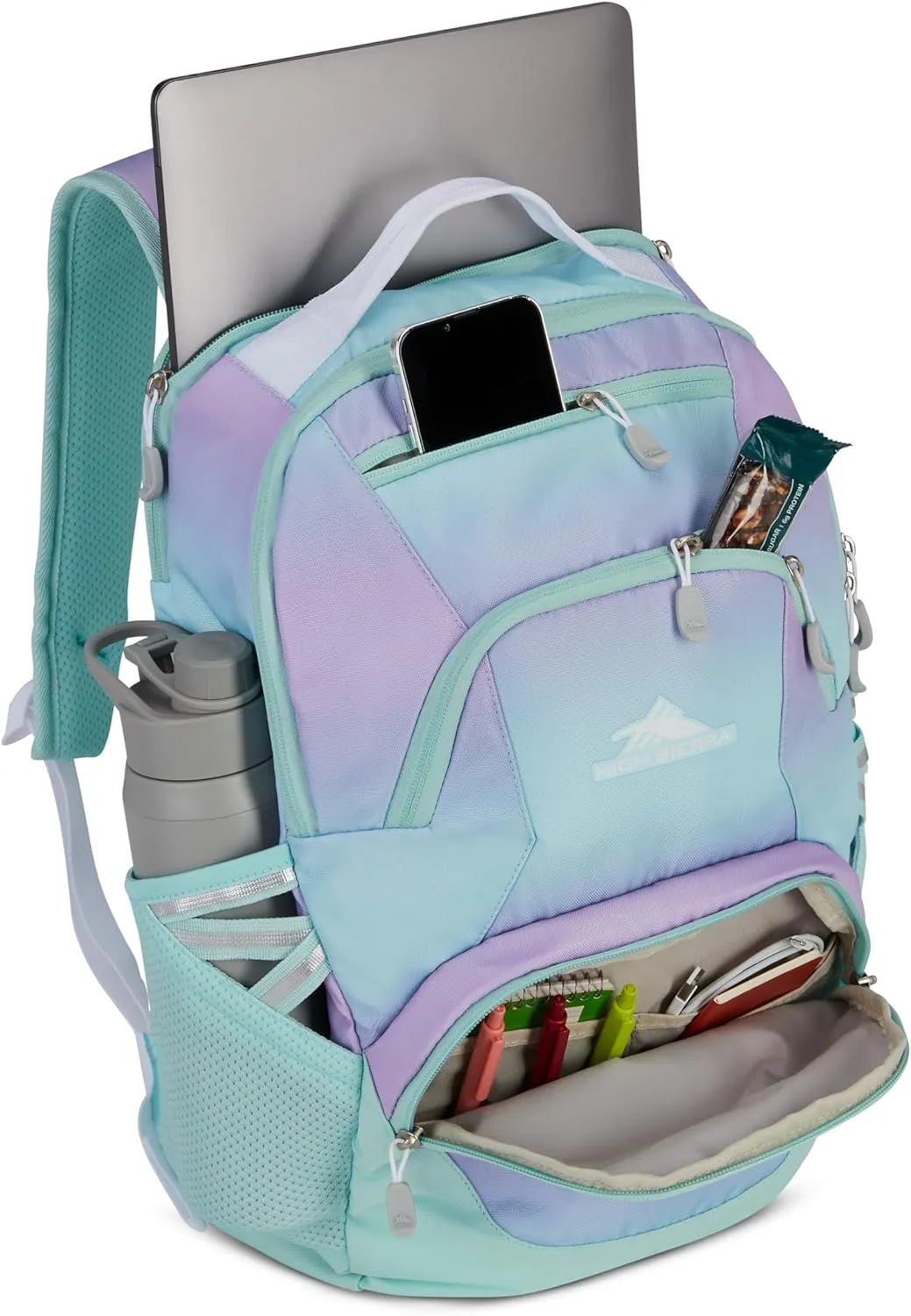 High Sierra Swoop Backpack with Laptop Pocket   Tablet Sleeve, Fits most 17” Laptops, 30L, Purple Blue